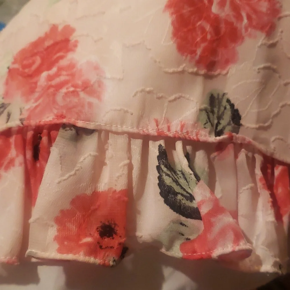 Chasing fireflies Mia & mimi pink floral flowers ruffle bows spring dress 5 5T - Picture 6 of 7